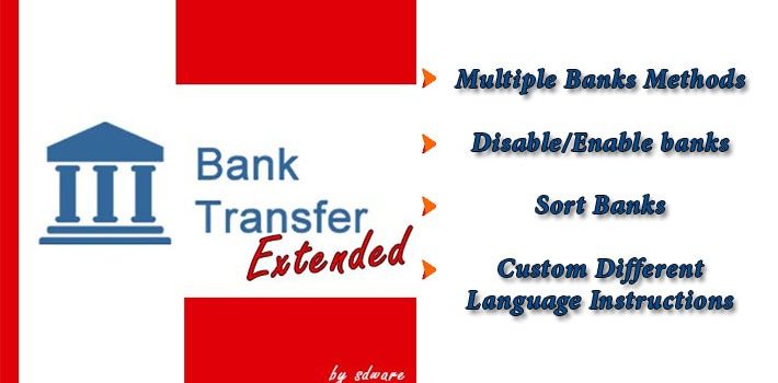 Bank Transfer Extended for OpenCart